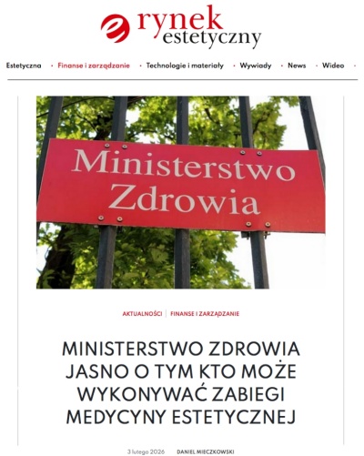 Komunikat MZ Ewa Kaniowska Fot Rynek estetyczny