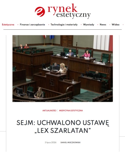 Lex szarlatan Sejm Rynek estetyczny Fot Sejm