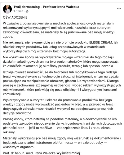 Prof. Irena Walecka post 1